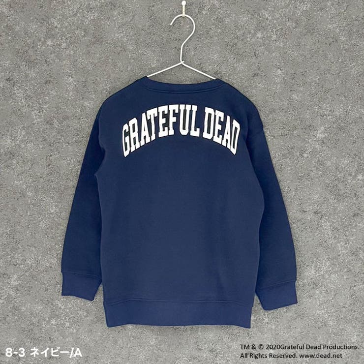 GRATEFULDEADオーバーサイズトレーナーキッズ子供服男の子女の子キャラクターグレイトフルデッド長袖トップススウェットビッグシルエットBIGビックバンド裏起毛冬物冬服秋物秋服韓国子供服110cm120cm130cm140cm150cm160cm「GF44-02」