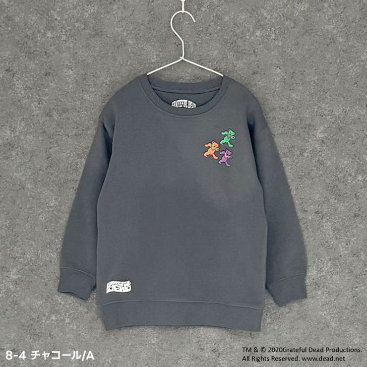 GRATEFULDEADオーバーサイズトレーナーキッズ子供服男の子女の子キャラクターグレイトフルデッド長袖トップススウェットビッグシルエットBIGビックバンド裏起毛冬物冬服秋物秋服韓国子供服110cm120cm130cm140cm150cm160cm「GF44-02」