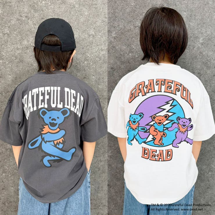 【送料無料】キャラクターTシャツBIGグレイトフルデッドGREATFULDEAD半袖ティーシャツキッズ子供服ビッグシルエットゆったり大きめコットン綿100%バックプリントジュニアアメカジ110cm120cm130cm140cm150cm160cm「GF24-01」