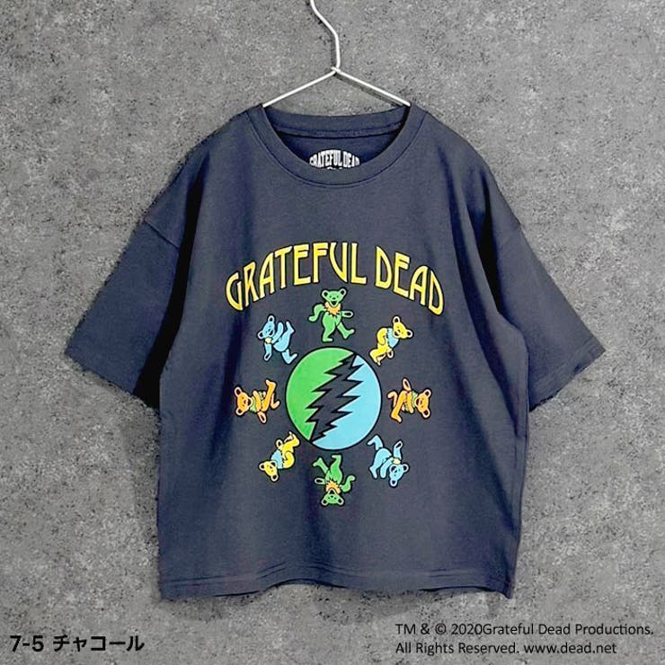 【送料無料】GRATEFULDEADオーバーサイズＴシャツキッズ子供服男の子女の子キャラクターグレイトフルデッド半袖プリントBIGビッグシルエットコットン綿100%ジュニア夏物夏服韓国子供服110cm120cm130cm140cm150cm160cm「GF25-01」