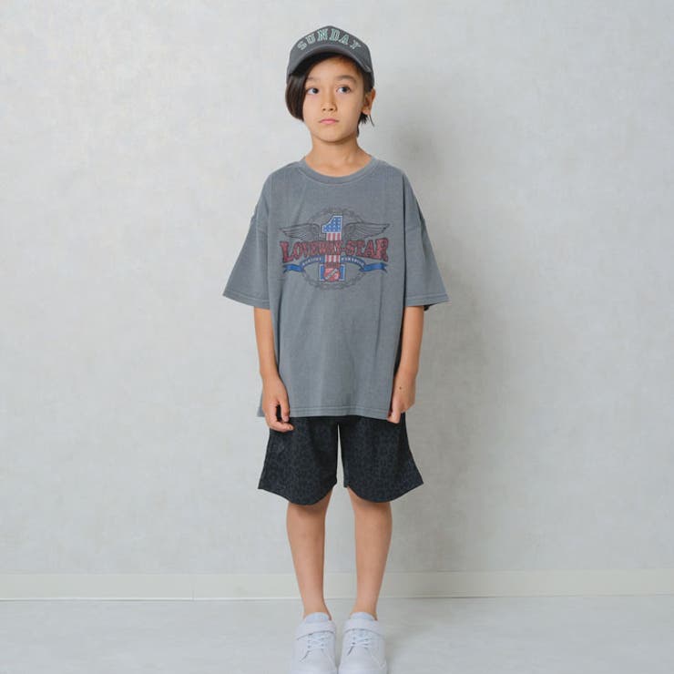 ピグメント染めオーバーサイズプリントTシャツ キッズ 子供服 | ZI-ON | 詳細画像5 