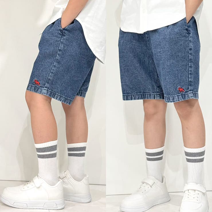 POLOCHAMPS ケミカルウォッシュ デニムハーフパンツ | ZI-ON | 詳細画像6 