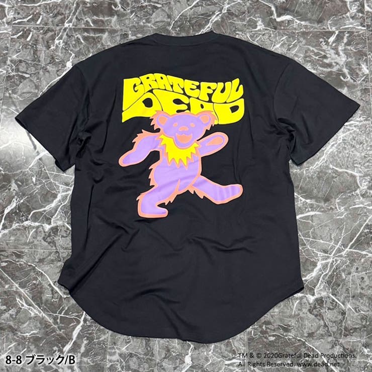 【送料無料】メンズTシャツ半袖GRATEFULDEADグレイトフルデッドクルーネックプリントバックプリントゆるシルエットオーバーサイズビッグBIG裾ラウンドカジュアルアメカジロックストリートシンプルMLXL「GF24-100」
