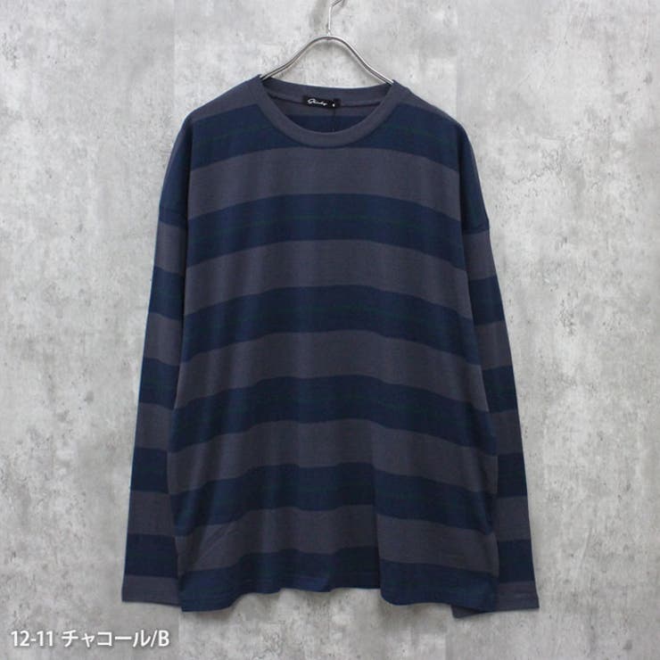 ボーダーロンT メンズ Tシャツ[品番：ZONK0006882]｜ZI-ON
