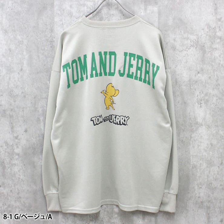TOM&JERRY バックプリントBIGトレーナー メンズ[品番