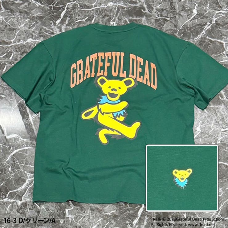【送料無料】メンズTシャツ半袖GRATEFULDEADグレイトフルデッドクルーネックプリントバックプリントゆるシルエットオーバーサイズビッグBIGカジュアルアメカジロックストリートシンプルMLXL「GF24-101」