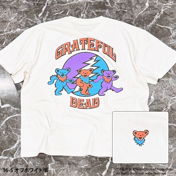 【送料無料】メンズTシャツ半袖GRATEFULDEADグレイトフルデッドクルーネックプリントバックプリントゆるシルエットオーバーサイズビッグBIGカジュアルアメカジロックストリートシンプルMLXL「GF24-101」