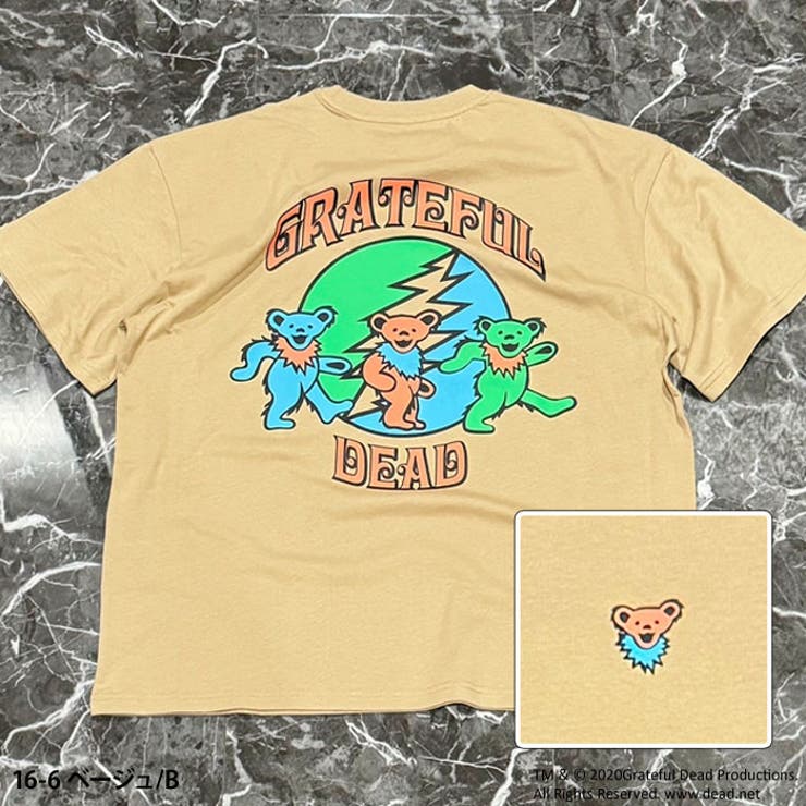 【送料無料】メンズTシャツ半袖GRATEFULDEADグレイトフルデッドクルーネックプリントバックプリントゆるシルエットオーバーサイズビッグBIGカジュアルアメカジロックストリートシンプルMLXL「GF24-101」