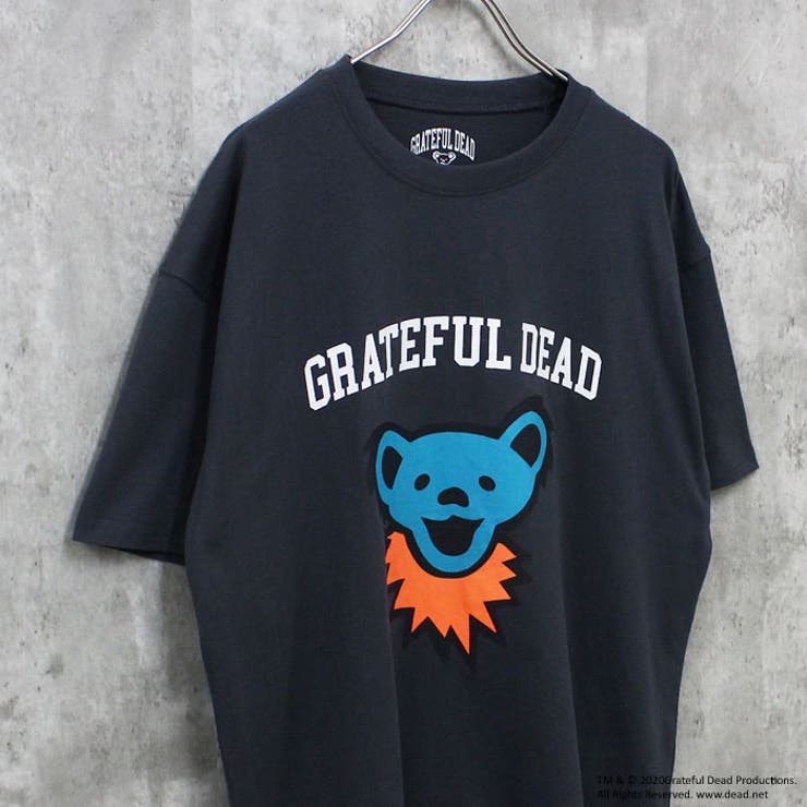 【送料無料】GRATEFULDEADオーバーサイズTシャツメンズ半袖トップスキャラクターグレイトフルデッドベアークルーネックBIGビッグシルエット大きめゆったりプリントMENSカジュアルアメカジMLXL「GF25-101」