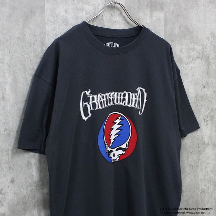 【送料無料】GRATEFULDEADオーバーサイズTシャツメンズ半袖トップスキャラクターグレイトフルデッドベアークルーネックBIGビッグシルエット大きめゆったりプリントMENSカジュアルアメカジMLXL「GF25-101」