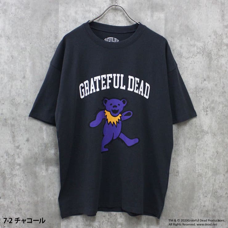 【送料無料】GRATEFULDEADオーバーサイズTシャツメンズ半袖トップスキャラクターグレイトフルデッドベアークルーネックBIGビッグシルエット大きめゆったりプリントMENSカジュアルアメカジMLXL「GF25-101」