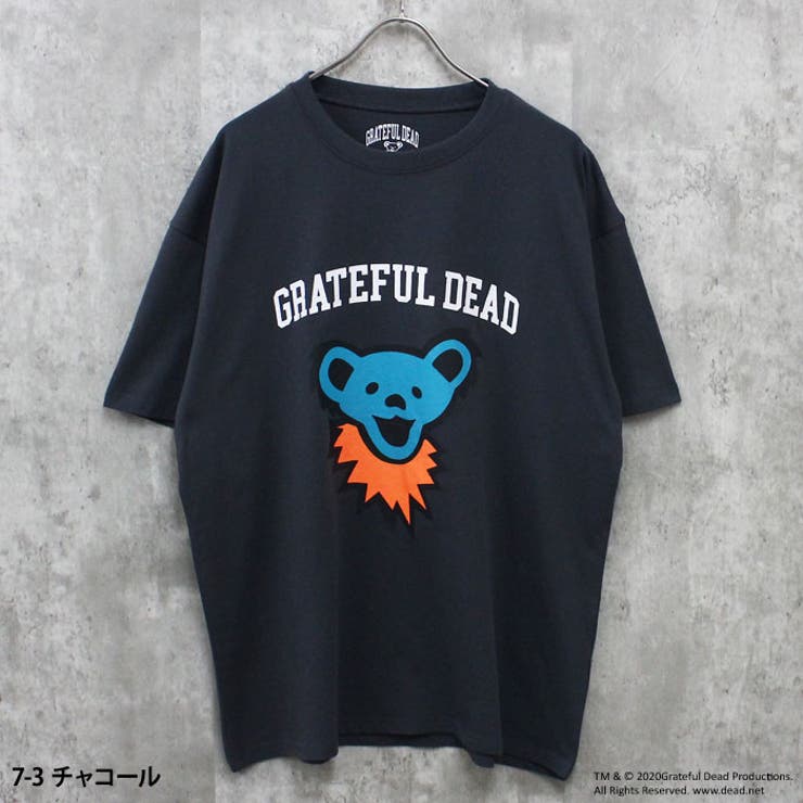 【送料無料】GRATEFULDEADオーバーサイズTシャツメンズ半袖トップスキャラクターグレイトフルデッドベアークルーネックBIGビッグシルエット大きめゆったりプリントMENSカジュアルアメカジMLXL「GF25-101」