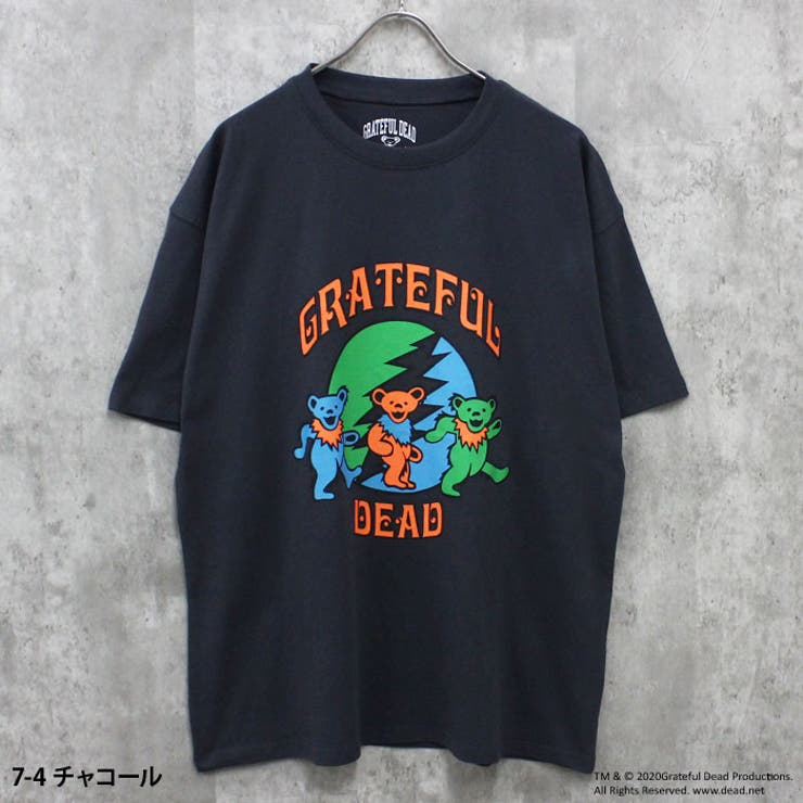 【送料無料】GRATEFULDEADオーバーサイズTシャツメンズ半袖トップスキャラクターグレイトフルデッドベアークルーネックBIGビッグシルエット大きめゆったりプリントMENSカジュアルアメカジMLXL「GF25-101」