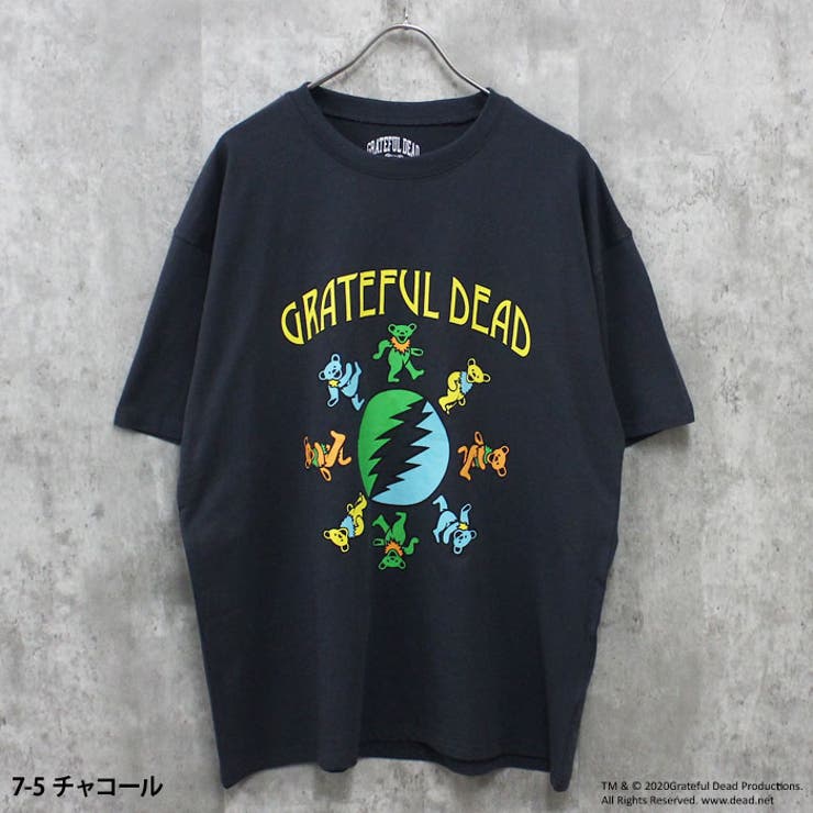 【送料無料】GRATEFULDEADオーバーサイズTシャツメンズ半袖トップスキャラクターグレイトフルデッドベアークルーネックBIGビッグシルエット大きめゆったりプリントMENSカジュアルアメカジMLXL「GF25-101」