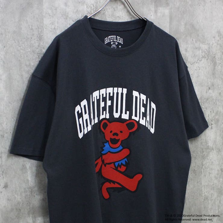 【送料無料】GRATEFULDEADオーバーサイズTシャツメンズ半袖トップスキャラクターグレイトフルデッドベアークルーネックBIGビッグシルエット大きめゆったりプリントMENSカジュアルアメカジMLXL「GF25-101」