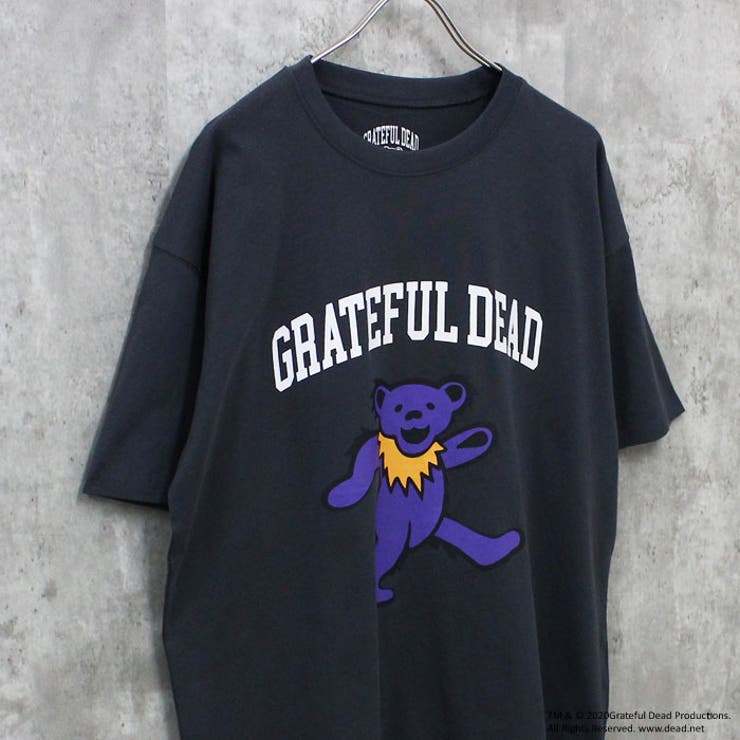 【送料無料】GRATEFULDEADオーバーサイズTシャツメンズ半袖トップスキャラクターグレイトフルデッドベアークルーネックBIGビッグシルエット大きめゆったりプリントMENSカジュアルアメカジMLXL「GF25-101」