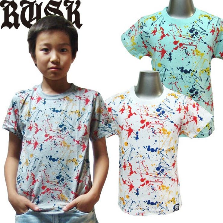RUSK インク飛ばし柄Tシャツ ラスク | ZI-ON | 詳細画像1 