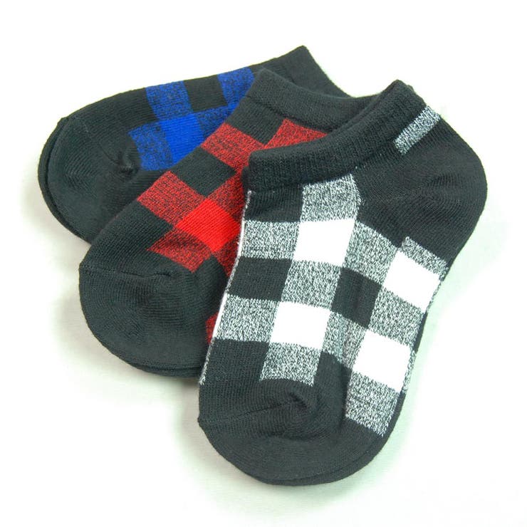 チェック | 靴下 3枚組み 子供用 | ZI-ON