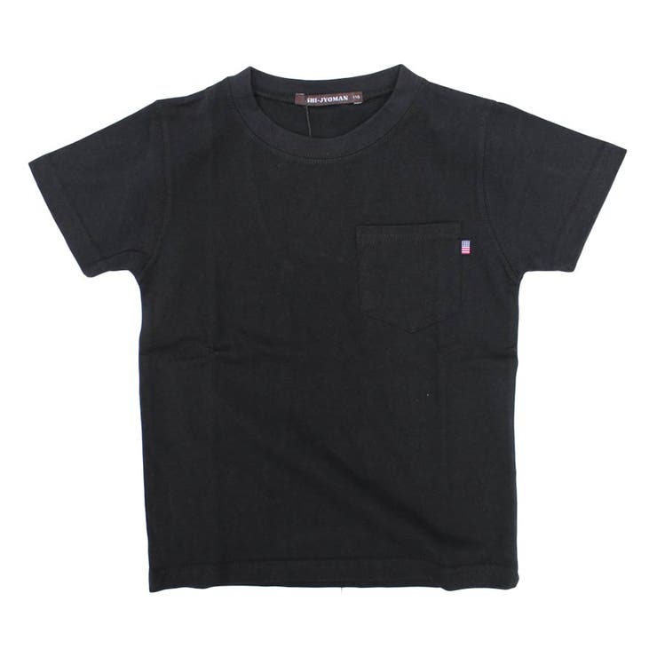 16-8ブラック | キッズ 無地Ｔシャツ 子供服 | ZI-ON