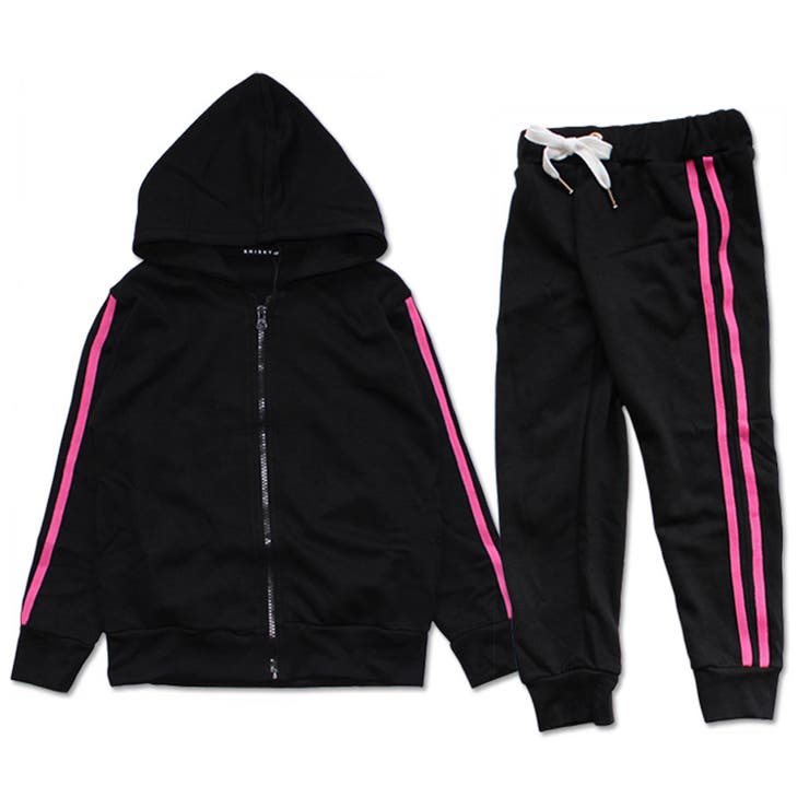 3-2ブラック×ピンク | キッズ 子供服 セットアップ | ZI-ON