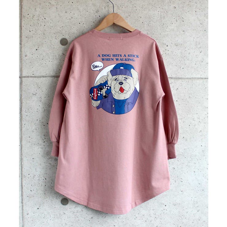 6-4ピンク/B | キッズ ワンピース チュニックTシャツ | ZI-ON