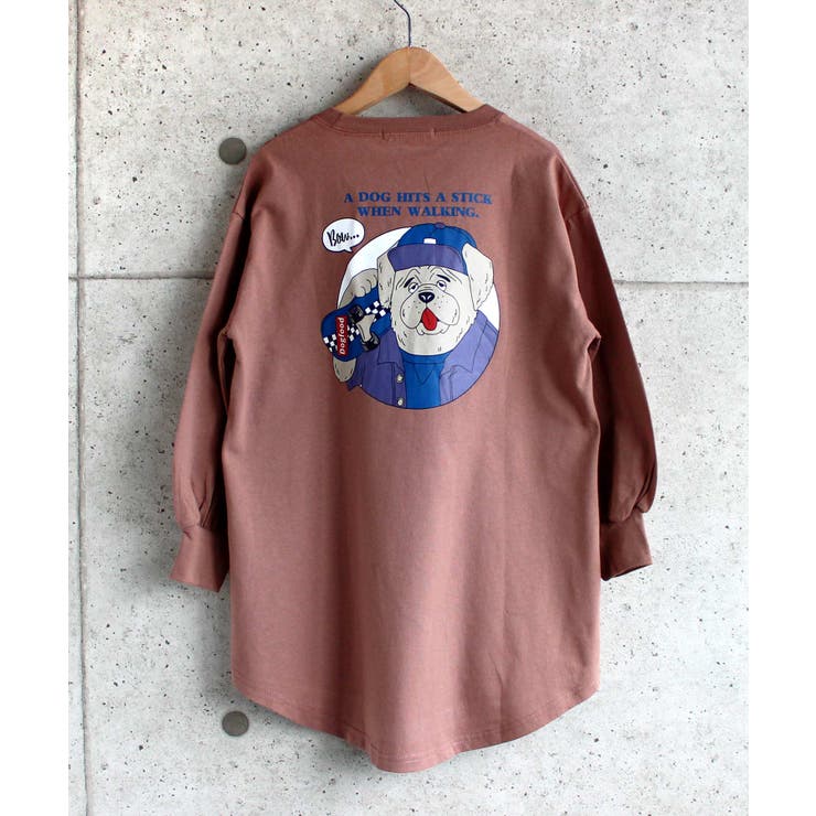6-5モカ/B | キッズ ワンピース チュニックTシャツ | ZI-ON