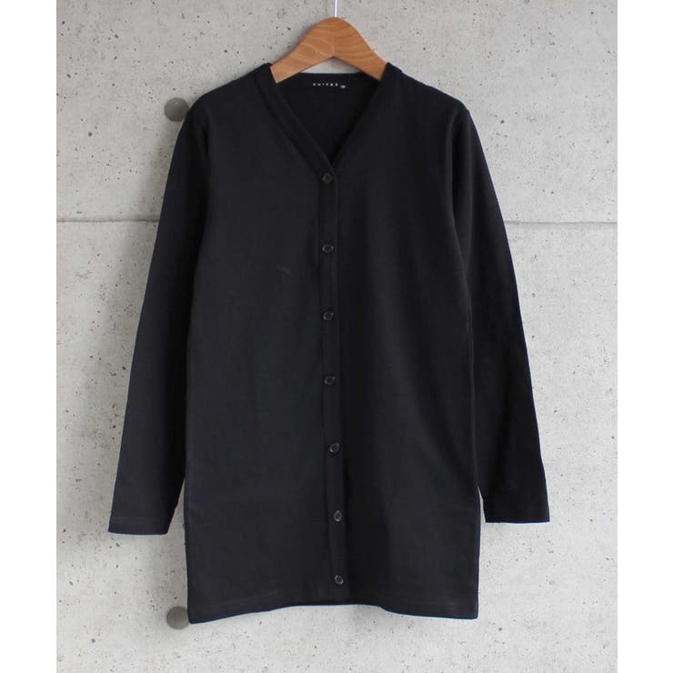 8-6ブラック | キッズ カーディガン ロング丈 | ZI-ON