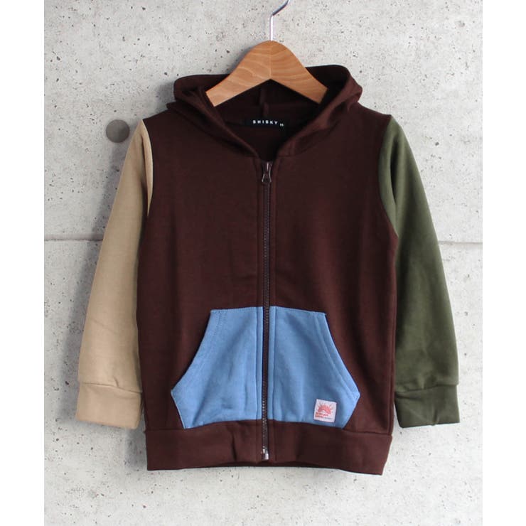 17-14ブラウン/B | キッズ パーカー スウェット | ZI-ON