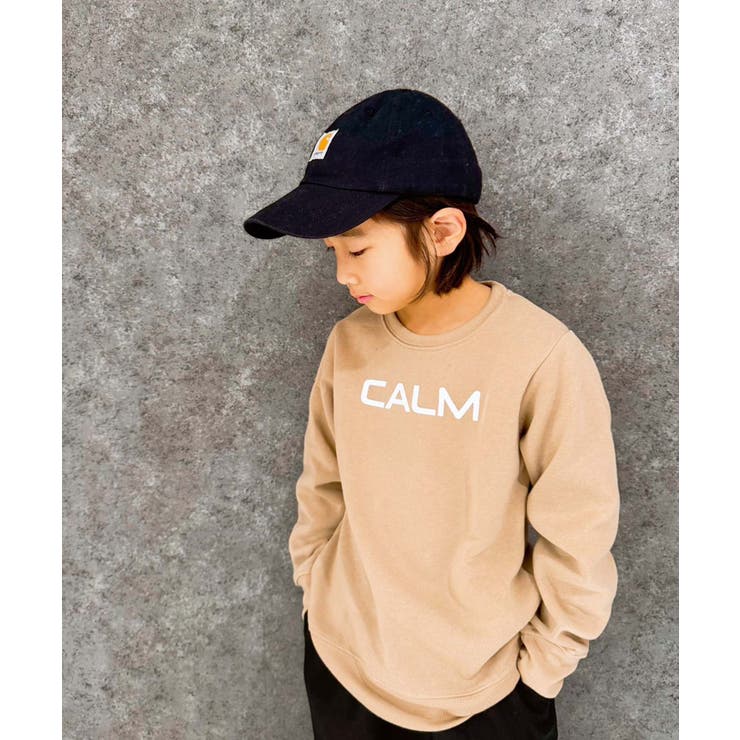 18-2ベージュ | 裏起毛トレーナー キッズ スウェット | ZI-ON