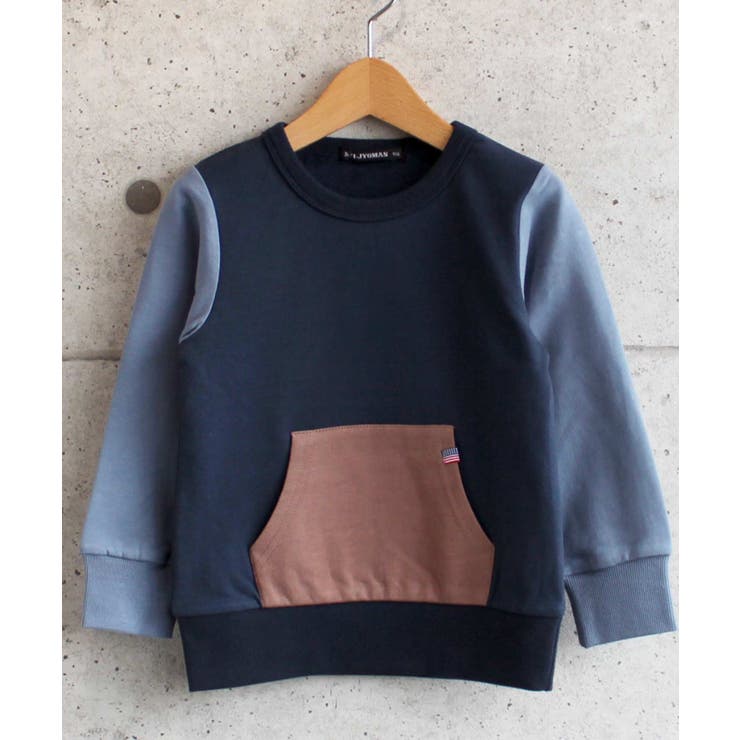 18-16ネイビー/B | キッズ トレーナー スウェット | ZI-ON