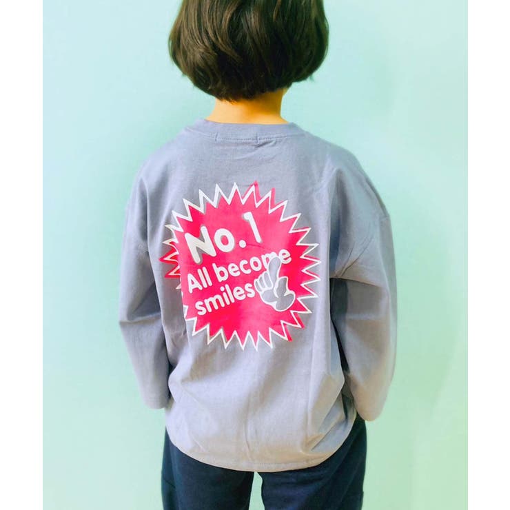 18-8S/ブルー/C | キッズ ロンT Tシャツ | ZI-ON