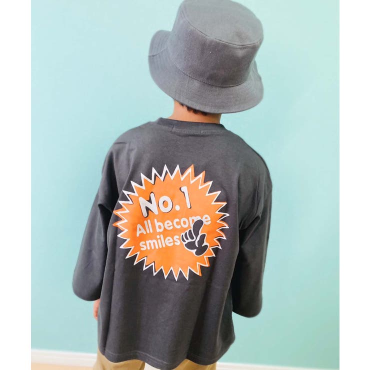 18-9チャコール/C | キッズ ロンT Tシャツ | ZI-ON