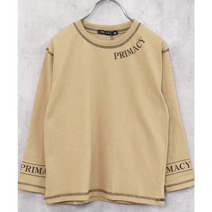 18-13ベージュ/E | BIGロンT キッズ 長袖Tシャツ | ZI-ON