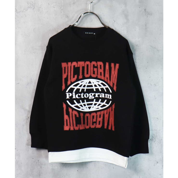 12-6ブラック/B | 裏起毛トレーナー キッズ スウェット | ZI-ON