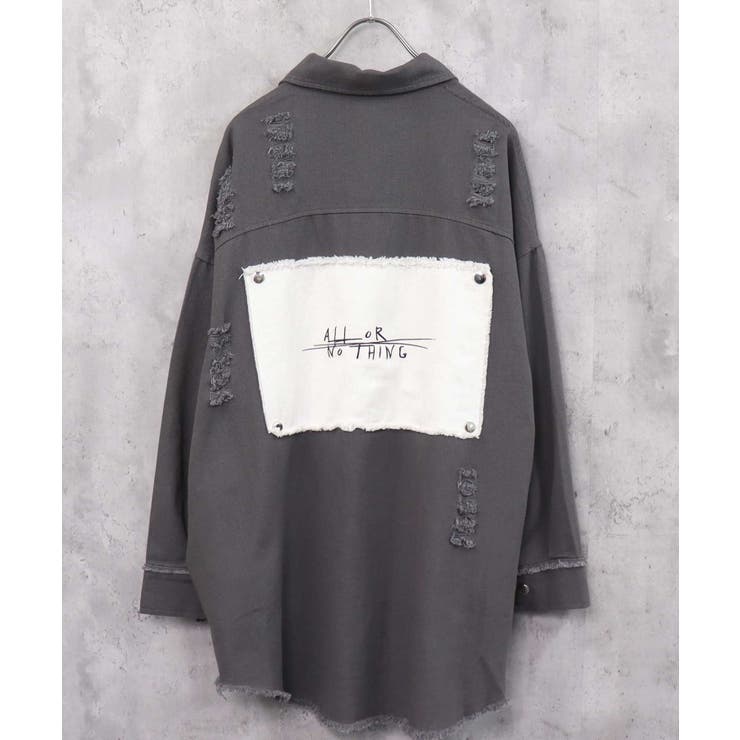 4-1グレー | レディース BIGシャツ ビッグ | ZI-ON