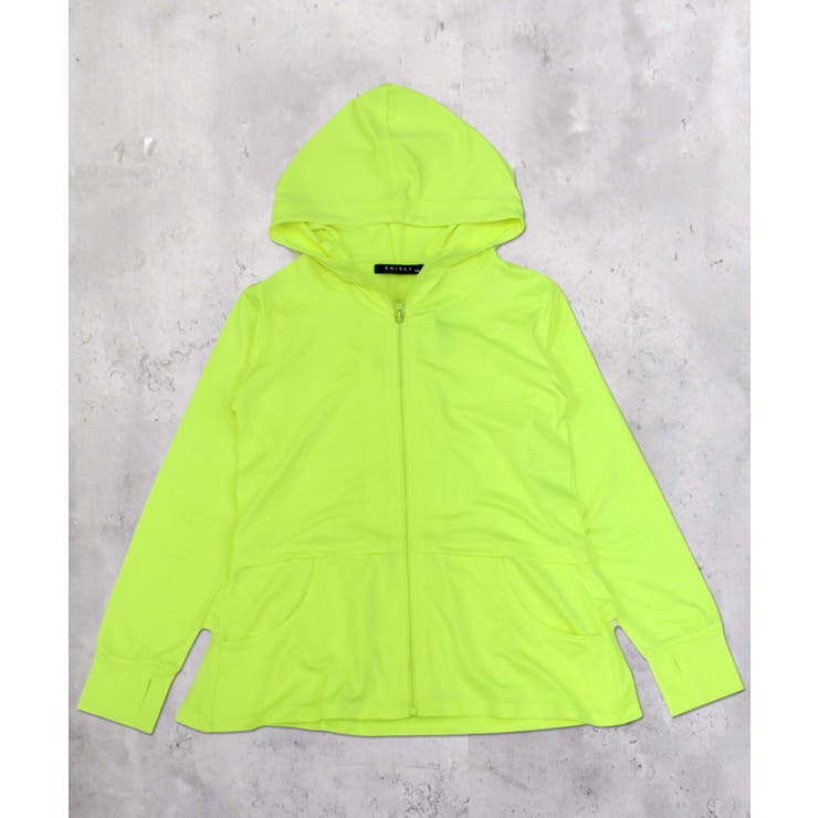 6-2イエロー | ジップアップパーカー 長袖ラッシュガード キッズ | ZI-ON