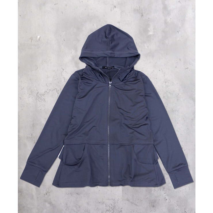 6-5チャコール | ジップアップパーカー 長袖ラッシュガード キッズ | ZI-ON