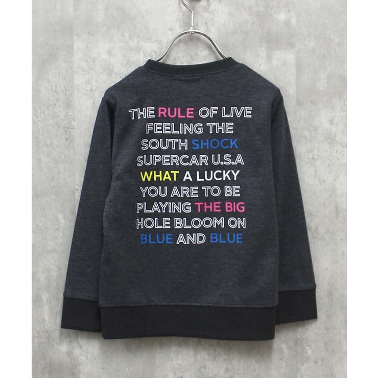 16-12杢チャコール/C | プリントトレーナー キッズ 子供服 | ZI-ON