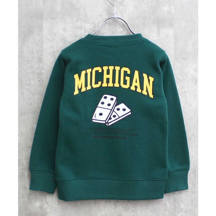 16-14D/グリーン/D | 裏起毛プリントトレーナー キッズ 子供服 | ZI-ON