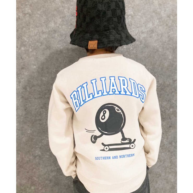 16-9G/ベージュ/C | 裏起毛プリントトレーナー キッズ 子供服 | ZI-ON