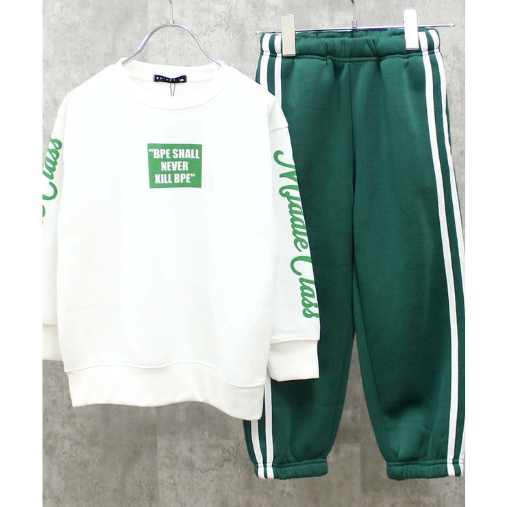 8-1オフホワイト/A | 裏起毛セットアップ キッズ 男の子 | ZI-ON