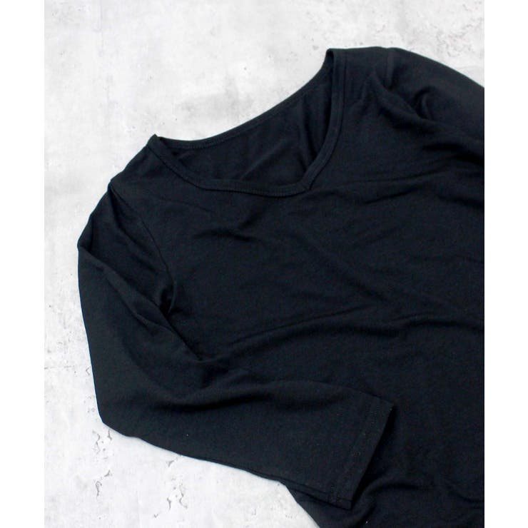 6-4ブラック/Vネック | ヒートインナー キッズ 肌着 | ZI-ON