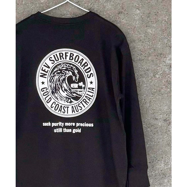 16-16ブラック/D | NEVSURFバックプリントBIGロンT キッズ 子供服 | ZI-ON