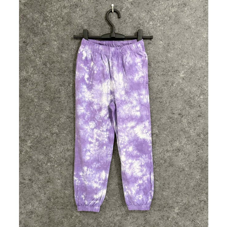 6-4パープル | タイダイワイドパンツ キッズ バルーンパンツ | ZI-ON