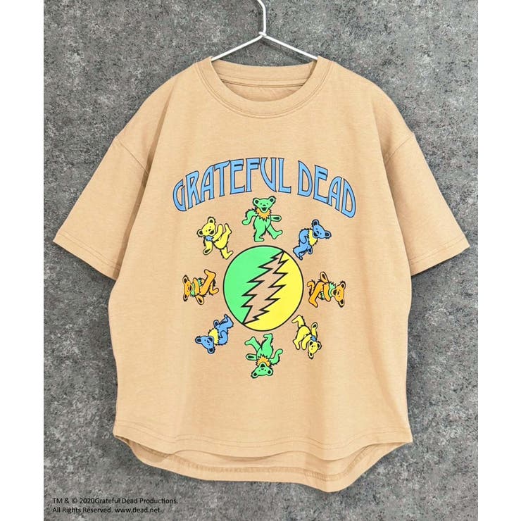 8-2ベージュ/A | GRATEFULDEAD オーバーサイズTシャツ キッズ | ZI-ON