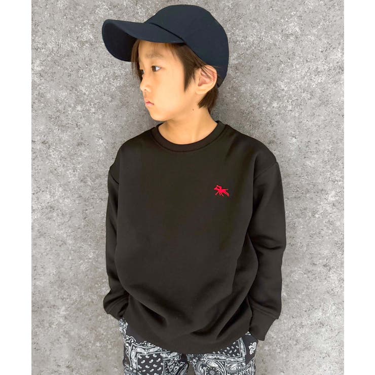 POLOCHAMPS オーバーサイズ裏起毛トレーナー キッズ[品番