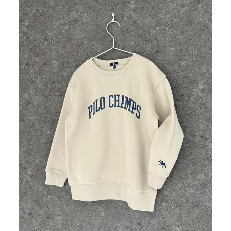 6-1G/ベージュ | POLOCHAMPS オーバーサイズ裏起毛トレーナー キッズ | ZI-ON