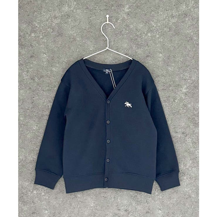 6-3ネイビー | POLOCHAMPS 裏起毛カーディガン キッズ | ZI-ON