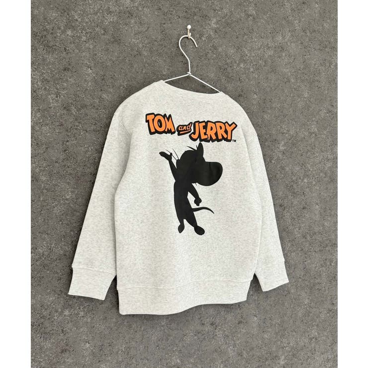 16-1オートミール/A | TOM&JERRY バックプリント裏起毛トレーナー キッズ | ZI-ON