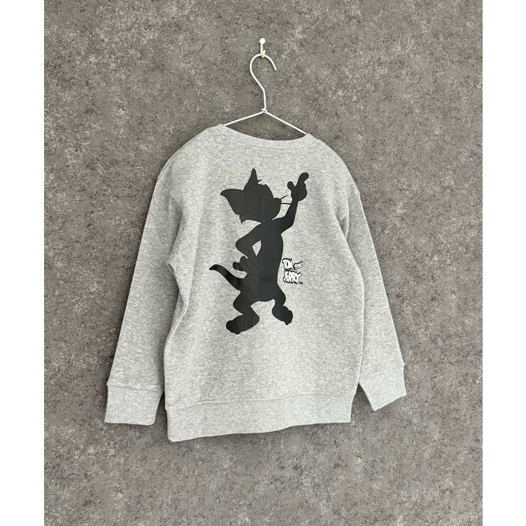 16-6杢グレー/B | TOM&JERRY バックプリント裏起毛トレーナー キッズ | ZI-ON